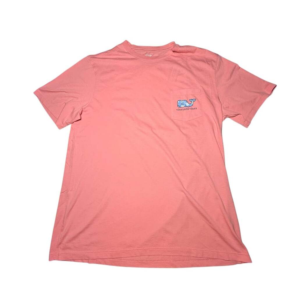 Vineyard Vines Short Sleeve Pocket T-Shirt Pink Whale Logo